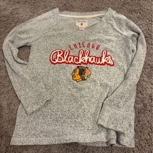 CCM Gray Chicago Blackhawks‎ Long Sleeve Tee